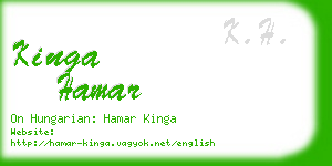 kinga hamar business card